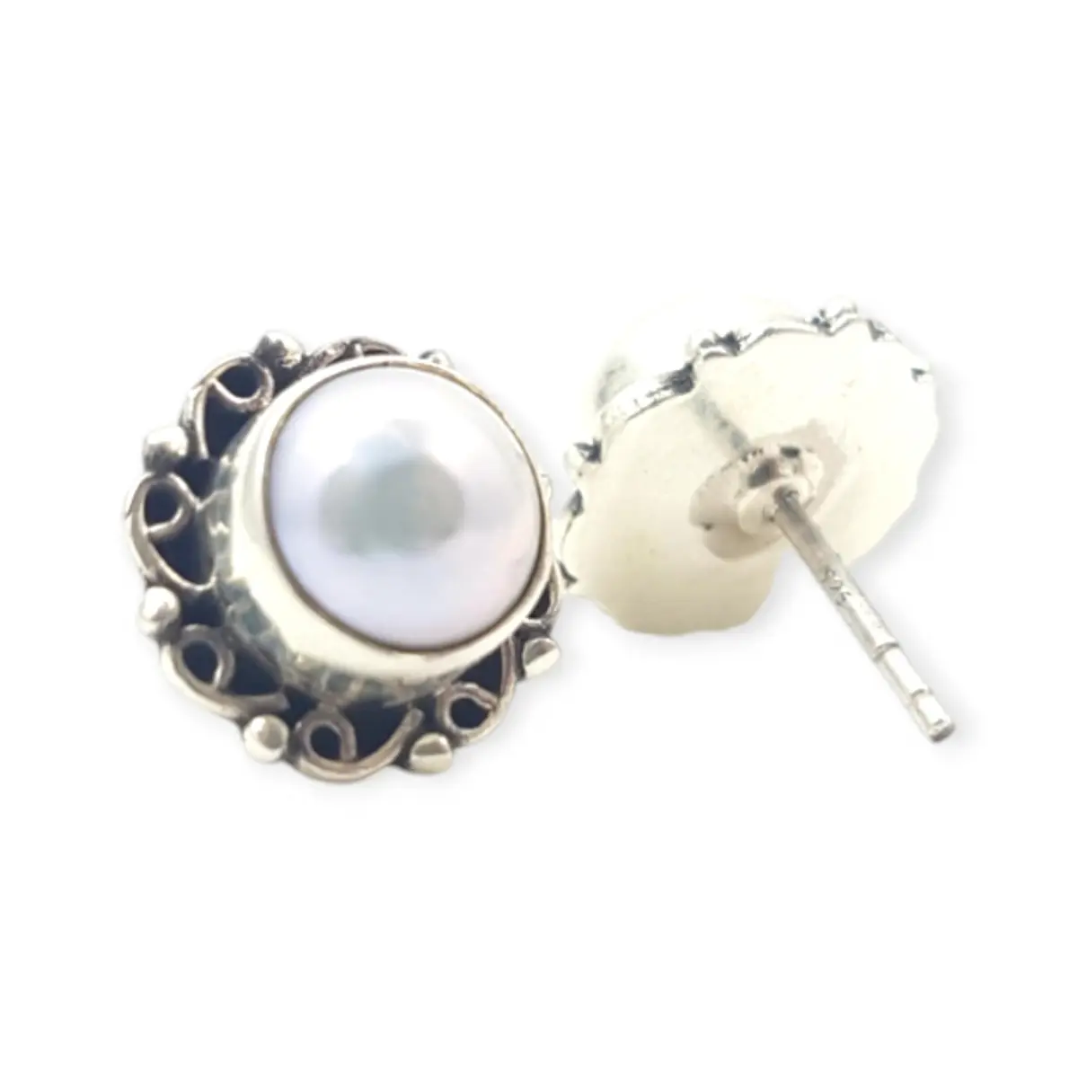 925 Sterling Silver Tops with Beautiful Pearl and Design for Ladies